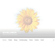 Tablet Screenshot of bioblumen.ch